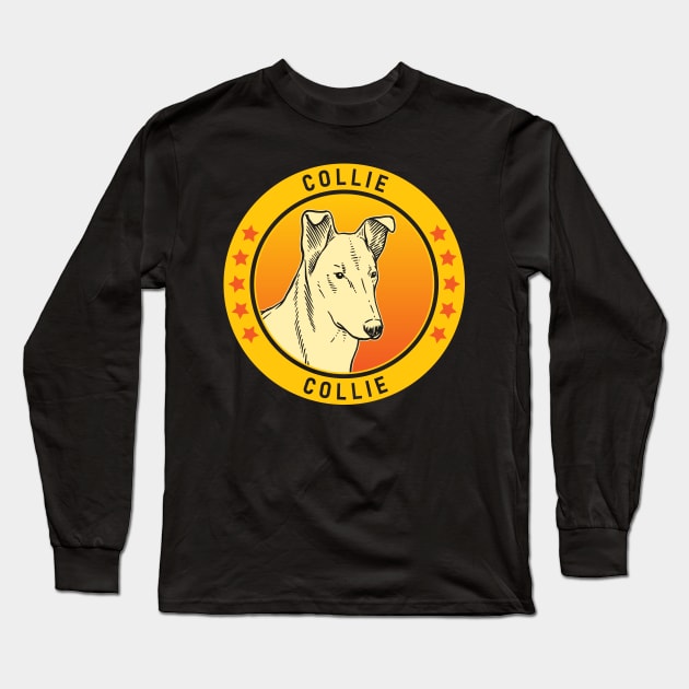 Smooth Collie Dog Portrait Long Sleeve T-Shirt by millersye